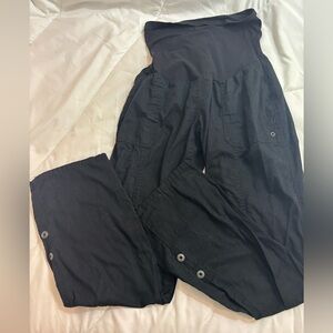 Motherhood Maternity XL Elegant Black pants with cute button accents and belly
